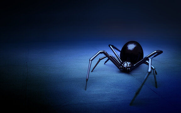 Black Widow Spider. 3d illustration