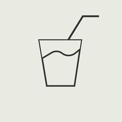 Drink_and_straw vector icon illustration sign