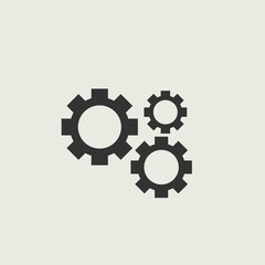 Gear_settings vector icon illustration sign