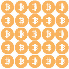 Cryptocurrency pixel icon