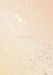 Vector abstract shiny luxury background in light soft pastel colors with golden spots. A4 premium modern gradient template with splash texture for elegant wedding invitation, card or notebook cover