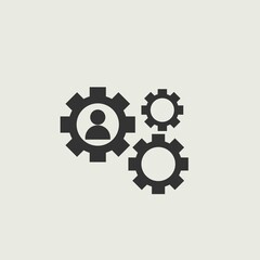 Gear_settings vector icon illustration sign