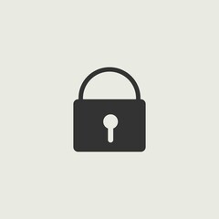 Lock vector icon illustration sign