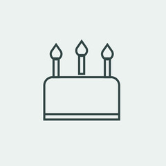 Naklejka premium birthday cake vector icon illustration sign 