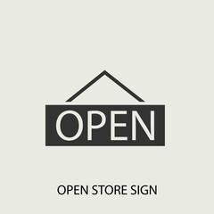 Open_store_sign vector icon illustration sign