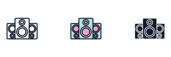speaker music icon symbol template for graphic and web design collection logo vector illustration