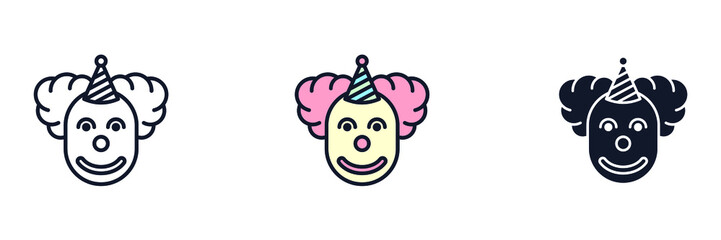 Clown icon symbol template for graphic and web design collection logo vector illustration