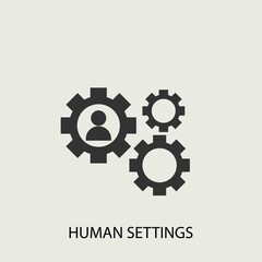 human settings vector icon illustration sign 