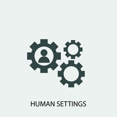 human settings vector icon illustration sign 