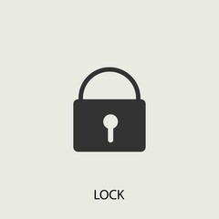 lock vector icon illustration sign 