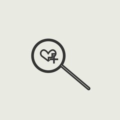 find love vector icon illustration sign 