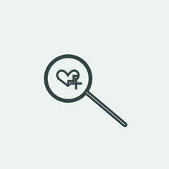find love vector icon illustration sign 