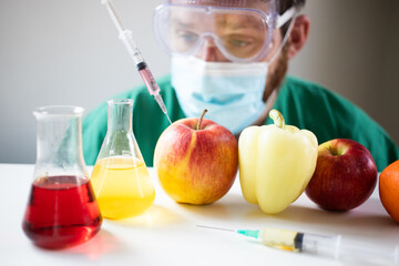 geneticalgenetically modified food chemicals injected if fruit and vegetables  apples, orange, pepper