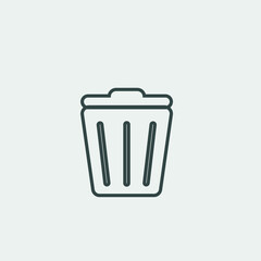 Bin vector icon illustration sign