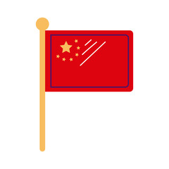 china flag in pole