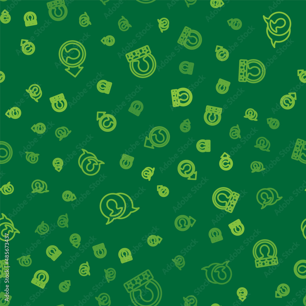 Poster set line create account screen, speech bubble chat and on seamless pattern. vector