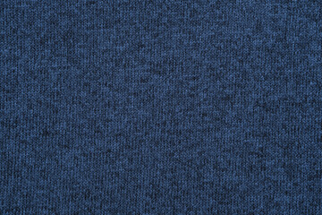 Blue knitted jersey texture. Knit cloth background.