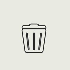 bin vector icon illustration sign