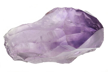 amethyst from Rio Grande do Sul, Brazil isolated on white background