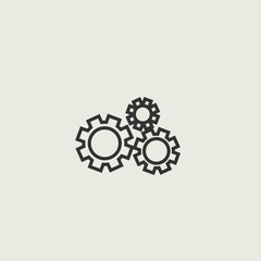 Gear_settings vector icon illustration sign