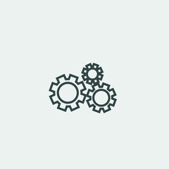 Gear_settings vector icon illustration sign