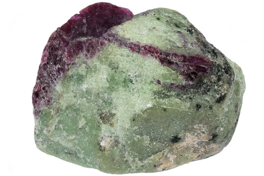 anyolite from Tanzania isolated on white background