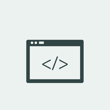 coding vector icon illustration sign