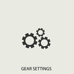 gear settings vector icon illustration sign