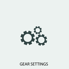 gear settings vector icon illustration sign