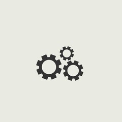 gear settings vector icon illustration sign