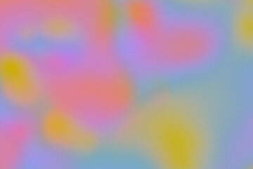 Grainy gradient bright holographic background, abstract soft textures