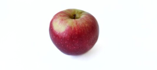 one apple on a white background insulated, minimalism