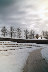 winter park of the city of Krasnodar. Galitskogo park