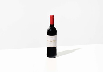 Red Wine Bottle Mockup