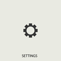 Settings vector icon illustration sign