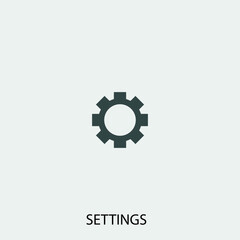 Settings vector icon illustration sign