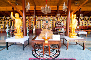 Wat Intharawihan, temple of the standing Buddha, Bangkok, Thailand, Southeast Asia, Asia, Southeast Asia