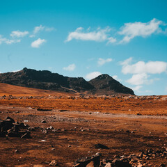 Paisajes de los andes en Sudamérica (Peru)