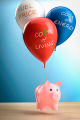 cost of living and energy bill increasing concept - 485677637
