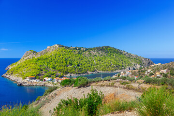 View of Assos village and sea