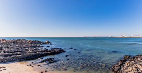 Panorama de la Plage de Matosinhos à Porto