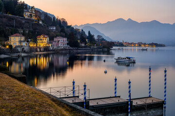 Obraz premium Evening on Laggo Maggiore near Baveno, Italy