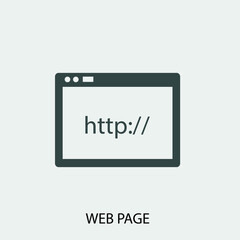 Web_page vector icon illustration sign