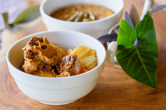 Rabada, oxtail traditional dish of Brazilian cuisine. Made with oxtail meat.