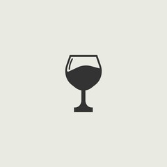 Wine_glass vector icon illustration sign