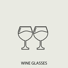 Wine_glass vector icon illustration sign