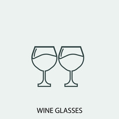 Wine_glass vector icon illustration sign