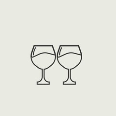 Wine_glass vector icon illustration sign