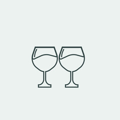 Wine_glass vector icon illustration sign