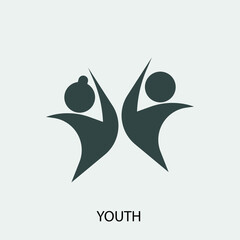 Youth vector icon illustration sign